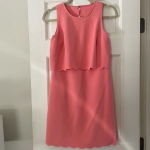 LOFT Scalloped Crop Illusion Dress - Perfect for a wedding guest! Size petite 0